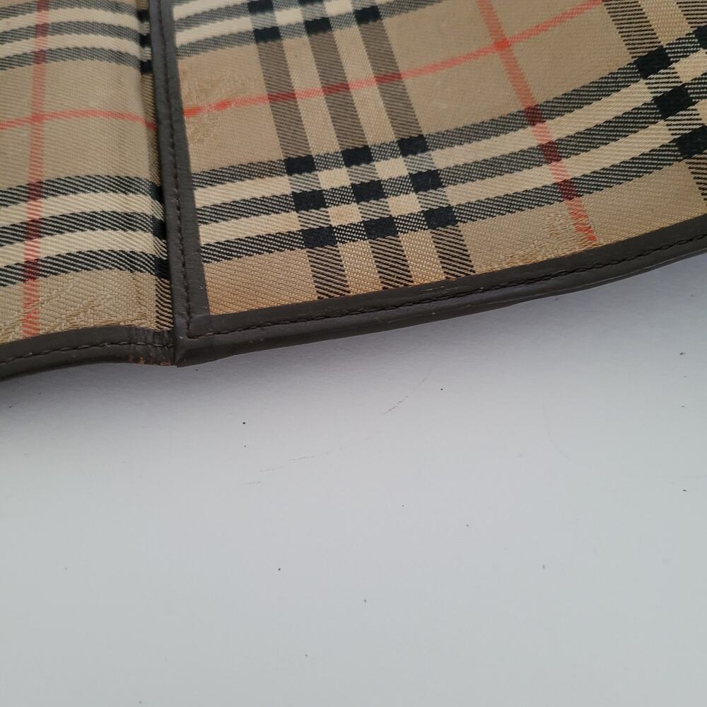 Vintage Burberrys Nova Check Bifold Wallet Coin Purse Classic Plaid Brown - Picture 10 of 14